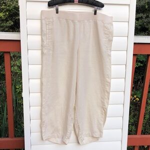 Love Linen J. Jill Light Beige Wide Leg Pants